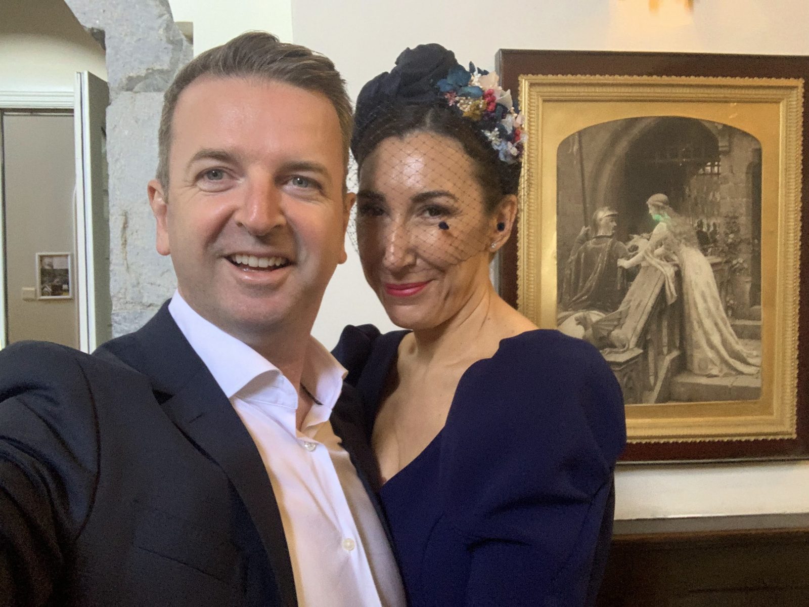 Cristina and Joe dressed up for an evening out